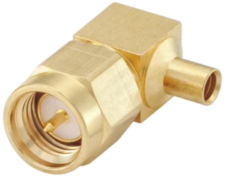 32S206-272L5 Rosenberger SMA Series, Plug Cable Mount SMA Connector, 50Ω, Solder Termination, Right Angle Body