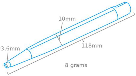 RND-550-00224 Glass Fibre pencil 4mm