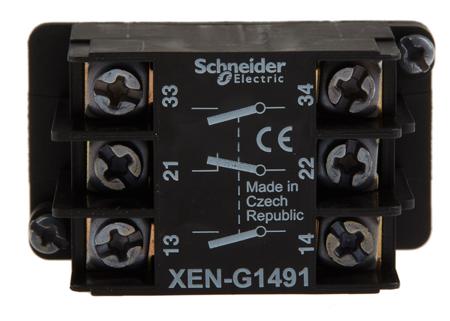 XENG1491 Schneider Electric XAC, XACA, XACA9 Series Contact Block, 2NO + 1NC