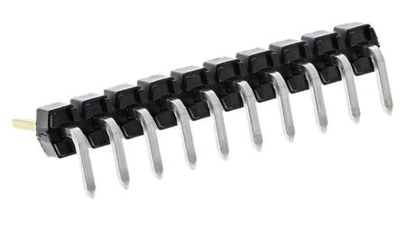 90121-0770 Molex C-Grid III Series Right Angle Through Hole Pin Header, 10 Contact(s), 2.54 mm Pitch, 1 Row, Unshrouded