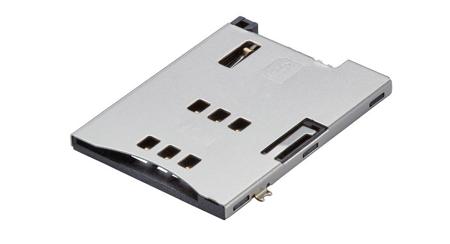 47553-2001 Molex Horizontal Surface Mount SIM Card Connector, with Solder Termination