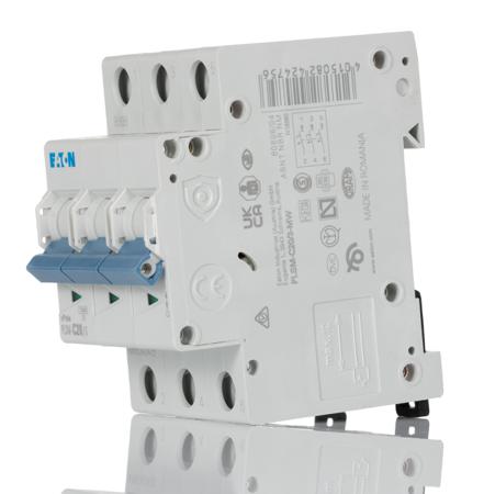 242475 PLSM-C20/3-MW Eaton xPole MCB, 3P, 20A Curve C, 400V AC, 48V DC, 10 kA Breaking Capacity