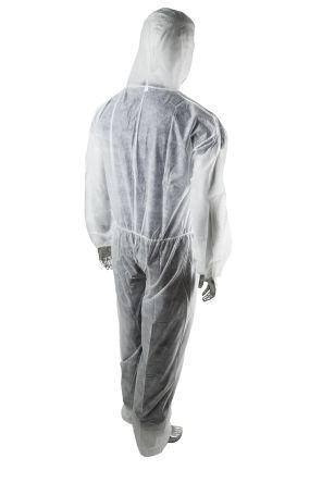 CP825-L 40 → 42in Unisex White Light Protection from Dirt and Grease PP Coveralls