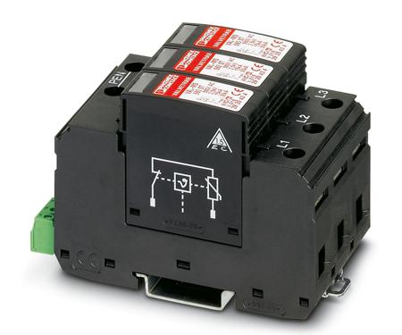 2920447 Phoenix Contact, VAL-MS 580/3+0-FM Surge Arrester 580 V ac Maximum Voltage Rating Surge Arrester