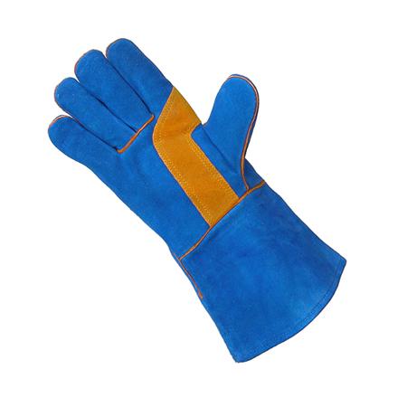 834L RS PRO , Blue, Yellow Leather Welding Gloves, Size 9, Large, Leather Coating