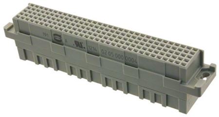 02050000004 HARTING, DIN 41612 Backplane Connector, Female, Straight, 5 Row, 160 Way, 0205