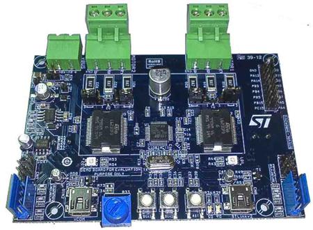 STEVAL-IHM042V1 STMicroelectronics Evaluation Board Motor Controller for STM32F303CC, L6230 for Low-Voltage Dual Motor Control