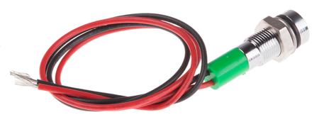 722-7744 RS Pro Green Indicator, 12 V dc, 3 mm Lamp Size, 6mm Mounting Hole Size, IP67