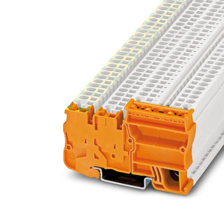 3209086 Phoenix Contact 4-Way Earth Terminal Block, 0.08 - 4mm², 12 → 28 AWG Wire, Spring Cage