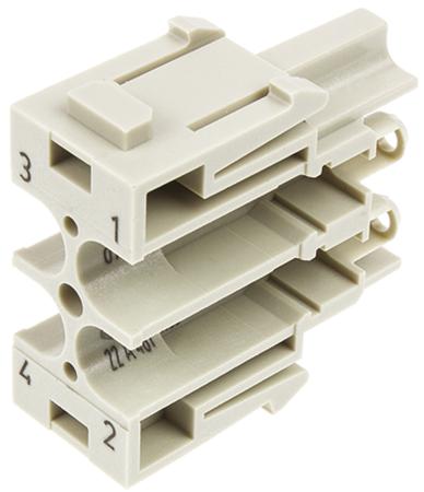 09140044711 HARTING Heavy Duty Power Connector Module, Female, Han-Modular Series, 4 Contacts