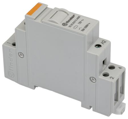22-22-8-012-4000 Finder, 12V ac Coil Non-Latching Relay, 20A Switching Current DIN Rail, 222280124000