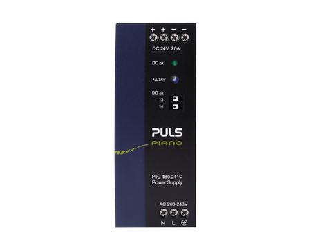 PIC480-241C-C1 PULS PIC480 DIN Rail Power Supply, 240V ac Input, 24V dc Output, 20A Output, 480W