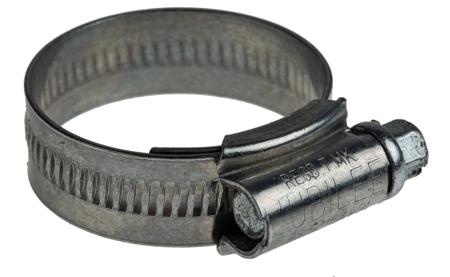 1MS Jubilee Zinc-Plated Mild Steel Slotted Hex Worm Drive, 13mm Band Width, 25 → 35mm ID