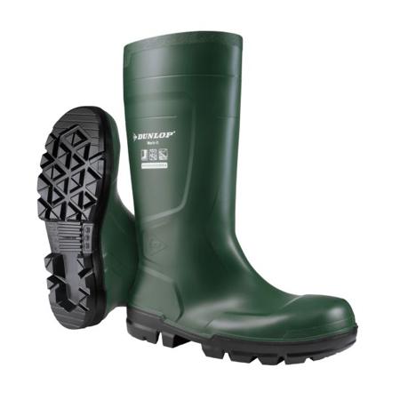 NB2KL01-45 Dunlop WORK-IT FULL SAFETY Black, Green Steel Toe Capped Unisex Safety Boots, UK 10.5, EU 45