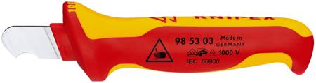 98 53 03 Knipex Cable Knife, 170 mm Overall, 28 mm Blade, Nylon 11 Handle