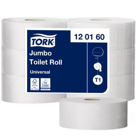 120160 Tork 6 rolls of 2400 Sheets Toilet Roll, 1 ply