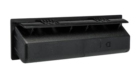 216-914 RS PRO Painted Black Black Polyamide Handle 19 mm Height, 36.5mm Width, 131.3mm Length