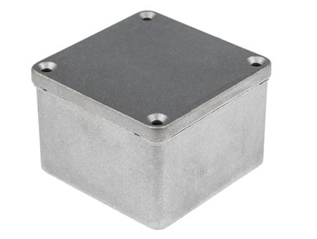 282-1152 RS PRO Grey Die Cast Aluminium Enclosure, IP65, Grey Lid, 87 x 87 x 61mm