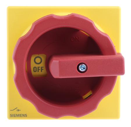 3LD2504-0TK53 Siemens 3P Pole Panel Mount Isolator Switch - 63A Maximum Current, 22kW Power Rating, IP65