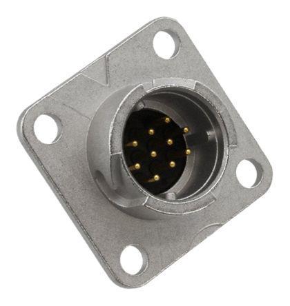 HR08D-12WR-10P Hirose HR08D Series, 10 Pole Cable Mount Connector Socket, with Male Contacts, IP67, IP68