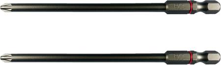 BC35-PZ2x110 Vessel Pozidriv Screwdriver Bit, 110 mm Tip, 1/4 in Drive, Hex Drive, 110 mm Overall