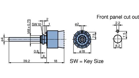 01-1234-20 Elma, 3 Position Rotary Switch, 2A, PCB