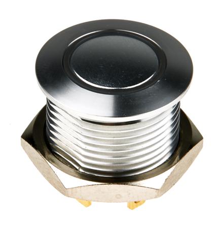 MAV16CARE-6-JR-12V KNITTER-SWITCH Illuminated Push Button Switch, Momentary, Panel Mount, 16mm Cutout, SPST, Green LED, 36V dc, IP67