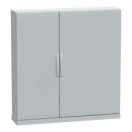 NSYPLAZ12123G PanelSeT PLA Series Fibreglass Reinforced Polyester Double-Door-Door Floor Standing Enclosure, Plain Door Door, IP54,