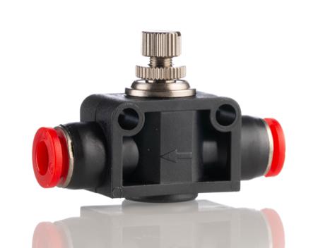 C00GE0600 Norgren Pneufit C Series Tube In-line Regulator, Push In 6mm Tube Inlet Port x Push In 6mm Tube Outlet Port