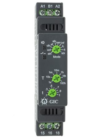 178-3459 RS PRO DIN Rail Mount Timer Relay, 12 → 240V ac/dc, 1-Contact, 0.1 s → 100h, SPDT