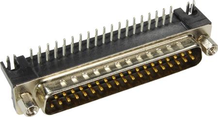 09683635813 HARTING D-Sub 25 Way Right Angle Through Hole D-sub Connector Plug, 2.77mm Pitch, with 4-40 UNC Screwlocks