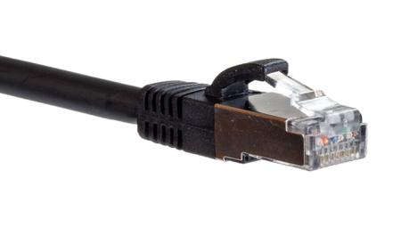 276-1122 RS PRO, 2m Cat8, Black RJ45 to Male RJ45 Male, S/FTP, Terminated LSZH Sheath