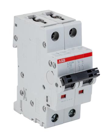 2CDS272001R0161-S202M-D-16A---15-KA ABB System Pro M Compact 16A MCB2P Curve D