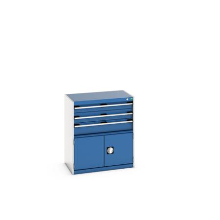 40012023-11V Bott 2 Door, 3 Drawer Sheet Steel Floor Standing Storage Cabinet, 800 X 525 X 900mm