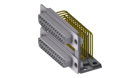 DPB25SN70/25SN70-S/2 Deltron Connectors DPB25SN70 50 Way D-sub Connector Socket, 2.84mm Pitch, with Screw Locks