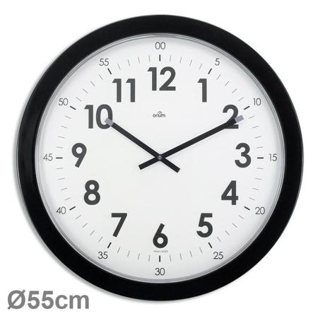 11255 Orium Black Analog Wall Clock, 55cm Diameter