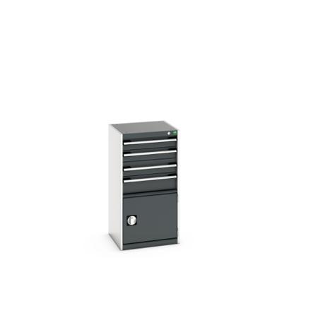 40010043.19V Bott 4 Cabinet, Steel, 1000mm x 525mm x 525mm, Anthracite Grey, Light Grey