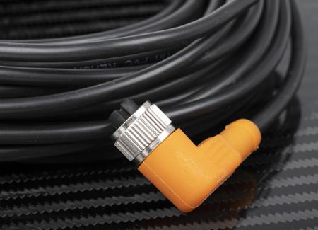 208-0536 RS PRO Right Angle Female M12 to Free End Industrial Automation Cable Assembly, 4 Core 10m Cable