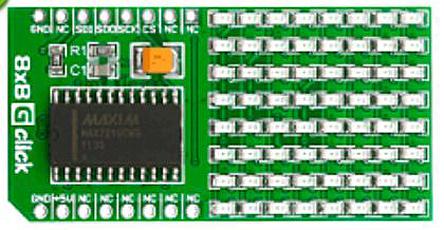 MIKROE-1306 MikroElektronika , 8x8 G Click LED Add On Board