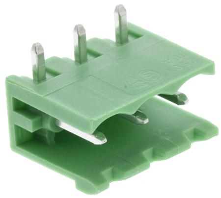 1759020 Phoenix Contact, 5.08mm Pitch, COMBICON MSTB, 3 Way, Right Angle, Pluggable Terminal Block, Header, Through Hole,