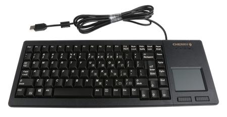 G84-5500LUMEU-2 CHERRY Wired USB Compact Touchpad Keyboard, QWERTY (US), Black