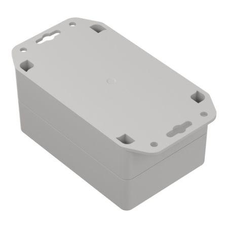 206-9096 RS PRO Light Grey Polycarbonate Enclosure, IP65, Flanged, Light Grey Lid, 121.4 x 81.6 x 60.2mm