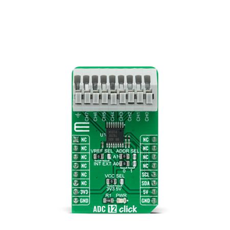 MIKROE-4376 MikroElektronika  ADC 12 Click Sensor Add-On Board Signal Conversion Development Tool