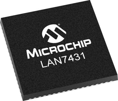 LAN7431-V/YXX Microchip , Ethernet Controller, 1000Mbps RGMII, PCI, 3.3 V, 72-Pin VQFN