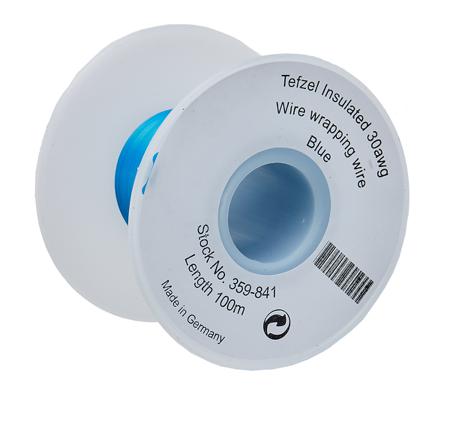 359-841 RS Pro Blue, 100m ETFE Equipment Wire, 0.05 mm² CSA , 375 V 30 AWG
