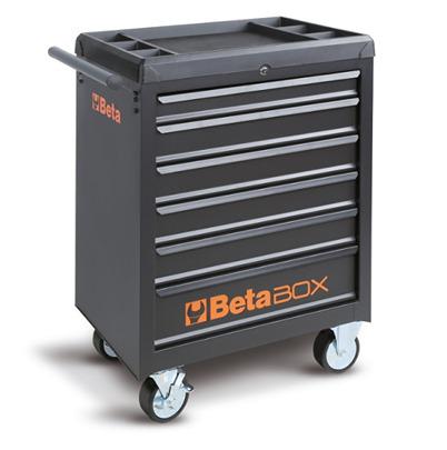 BW-C04BOX-A-VU BETA 6 Drawer ABS Wheeled Roller Cabinet Tools Included