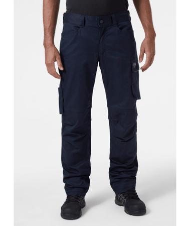 77523_590-D92 Helly Hansen Manchester Navy Men's Cotton, Polyester Lightweight, Stretchy Work Trousers 35in, 90cm Waist