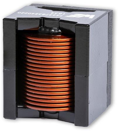 7443782012100 Wurth 10 μH ±20% Manganese Zinc Ferrite Leaded Inductor, Max SRF:17MHz, 20.6A Idc, 5mΩ Rdc, WE-HCFT