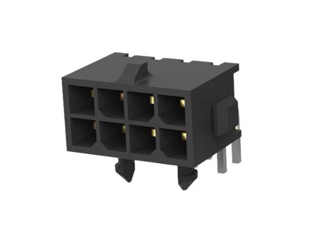 3-794619-8 TE Connectivity MATE-N-LOK Series Right Angled PCB Mount PCB Header, 8 Contact(s), 3mm Pitch, 2 Row(s), Shrouded