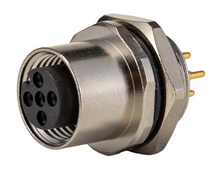 T4143012051-000 TE Connectivity M12 Series, 5 Pole Panel Mount Circular Connector Plug, Female Contacts, IP67